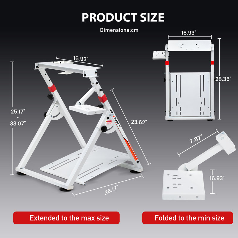 GTPLAYER Steering Wheel Stand , White