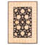 Tapis noir en laine noué à la main de conception unique 5 pi x 7 pi nouvel âge Chisdock