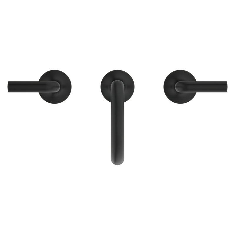 Zeelan Widespread Bathroom Faucet with Drain Assembly, Matte Black