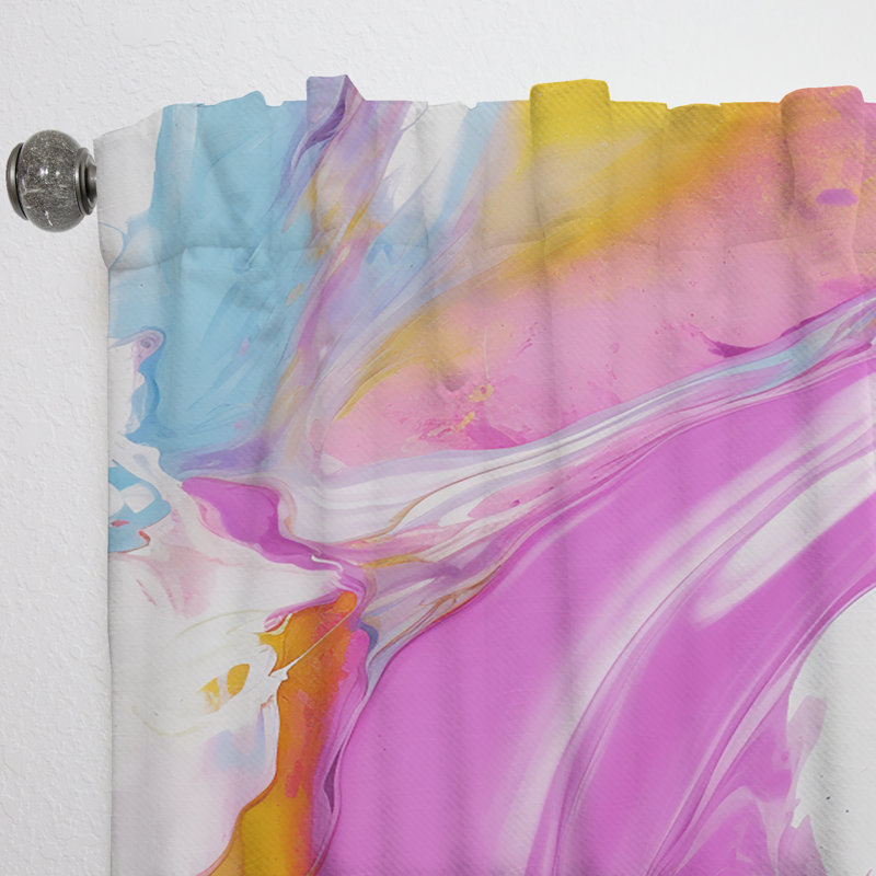 Aderdour Fluid Illusions I - Rideau en velours moderne - obscurcissant - 1 panneau, L 52 po x L 84 po
