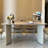 Marble rectangular dining table-83595743