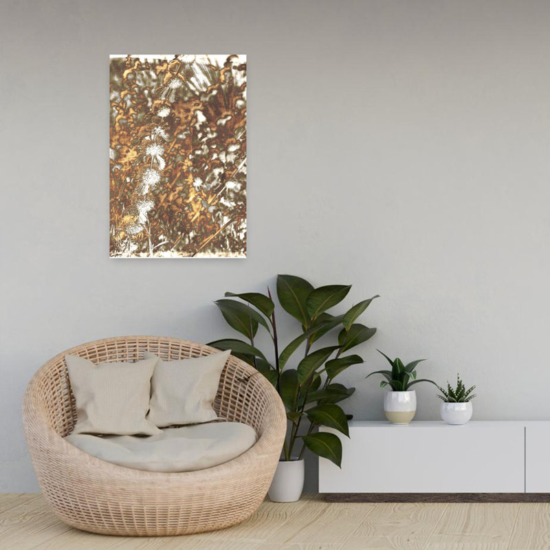 Art contemporain abstrait naturel mixte, H 24 po x l 16 po