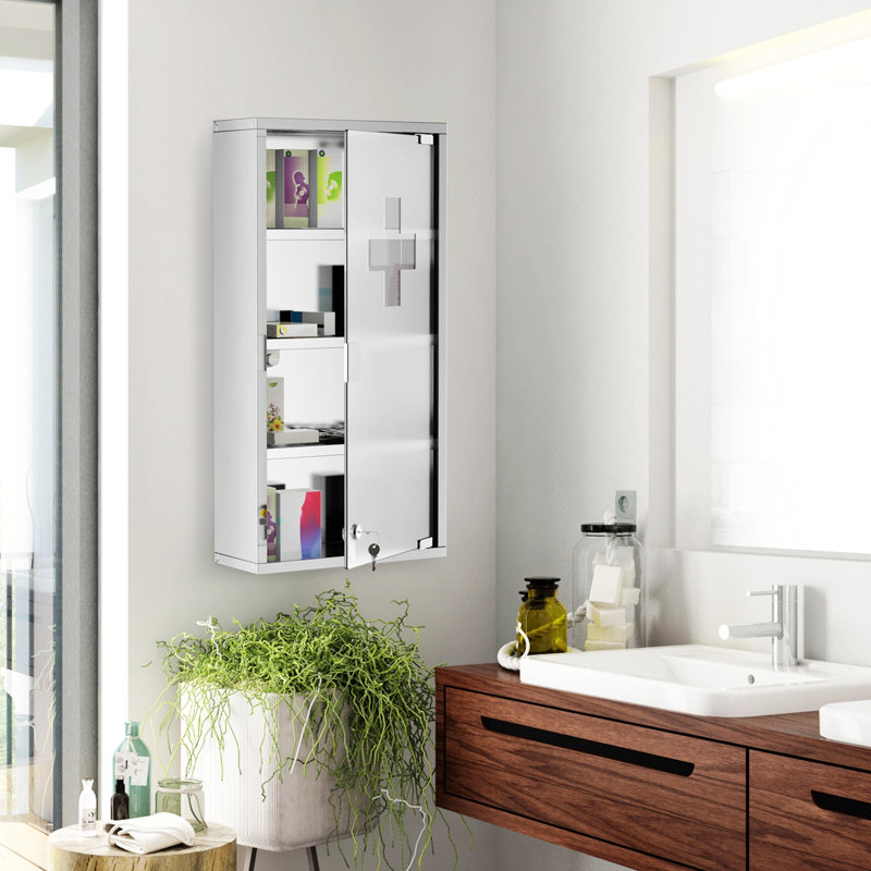 Gina 11.8'' W 23.55'' H Medicine Cabinet Mirror