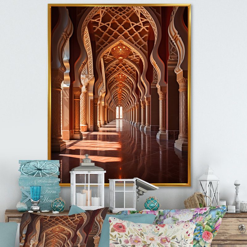 Kirtcho l'Islam Art the Inner I - impression, H 32 po x l 16 po x P 1 po, Cadre flottant doré