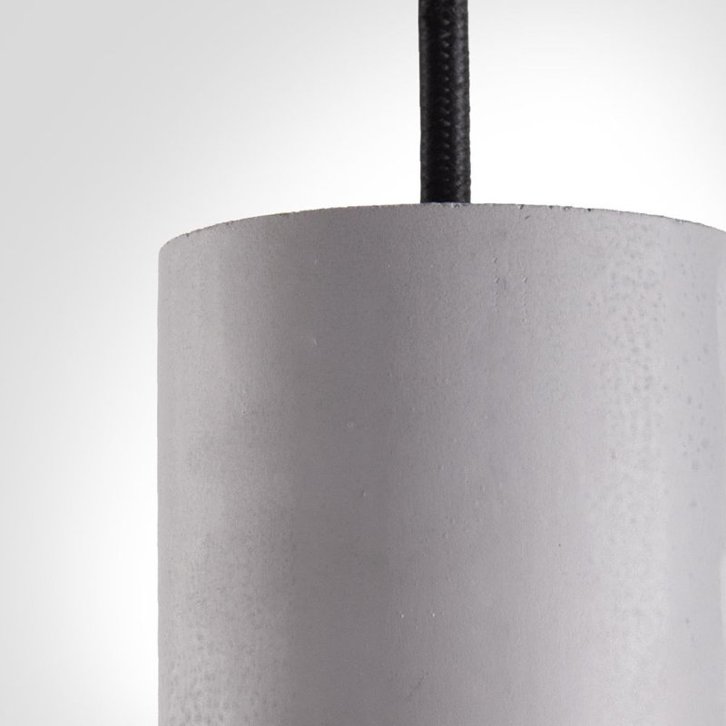 Soloman 1 - Light Cylinder Pendant, Grey, Black