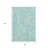 3' X 5' Teal And Ivory Paisley Washable Area Rug With UV Protection