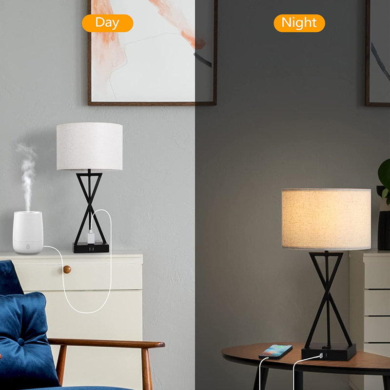 Emielia Metal USB Table Lamp