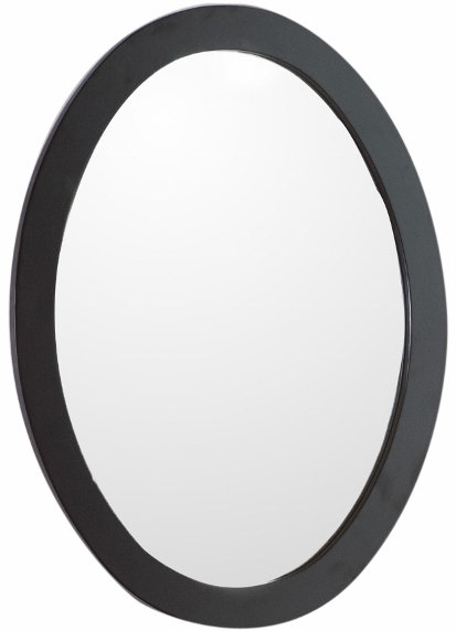 Miroir de salle de bain mural ovale, Espresso