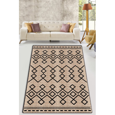 Durable Hall Carpet (4.9 x 6.6 ft), 100% Polyester, 0.4 in Pile Height | Antibacterial, Non-Slip Underside, Machine Washable at 86°F | Perfect for High Traffic Areas, Easy Care & Stylish Home Décor