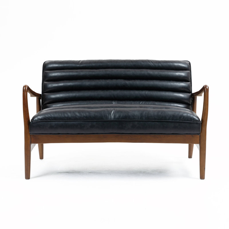 Club Leather Effect Bench, Blue