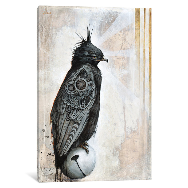 «Leonoir», impression sur toile tendue, H 12 po x l 8 po x P 0,75 po, Pas de tapis, Toile tendue