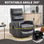 Fauteuil inclinable manuel à massage thermique avec chaise berçante et pivotante-1346422151