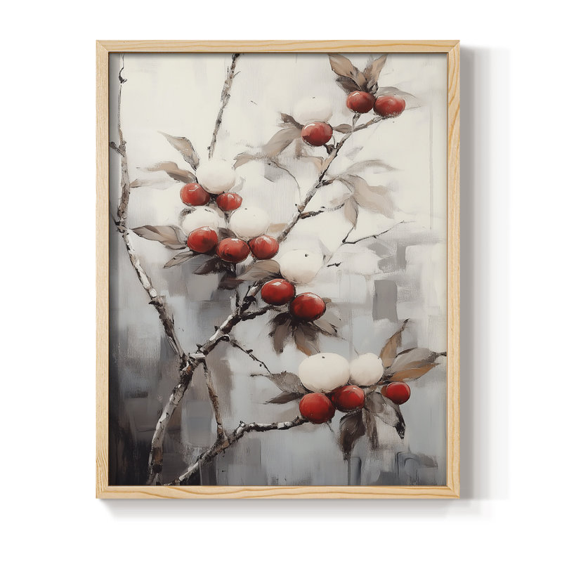 Christmas Holiday Art -Series 2-CCCLV Framed Print - Solid Wood, H 11 po x l 9 po, Naturel