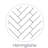Herringbone White Acrylic Alcove Shower System with Black Grout Lines 60"W x 30"D