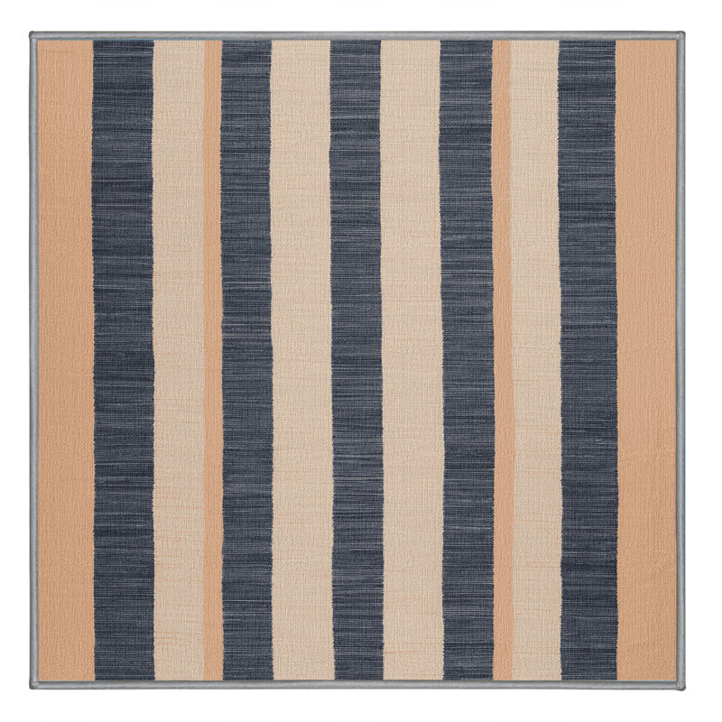Tapis gris à carreaux lavable à la machine, Carré 7 pi
