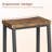 Bar Stools, Counter Height Bar Stools Set of 2, 23.6 Inch Saddle Stools with Footrests, Industrial Kitchen Counter Seat for Dining Room, Kitchen, Counter, Rustic Brown