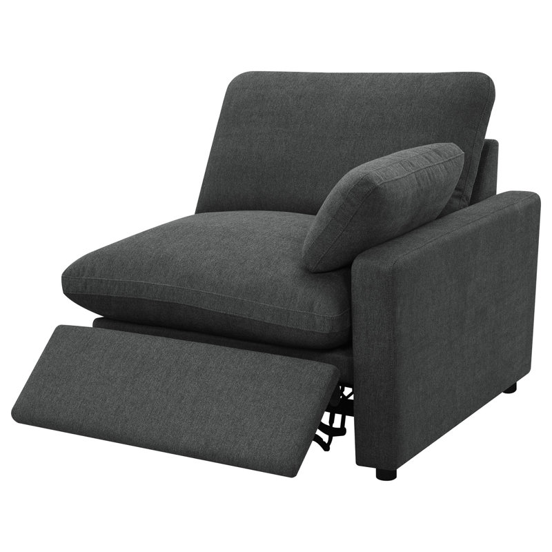 Canapé Mid-Century moderne rembourré pour le salon, 3, DARK GREY