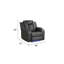 Fauteuil inclinable électrique à DEL en similicuir-1308259161