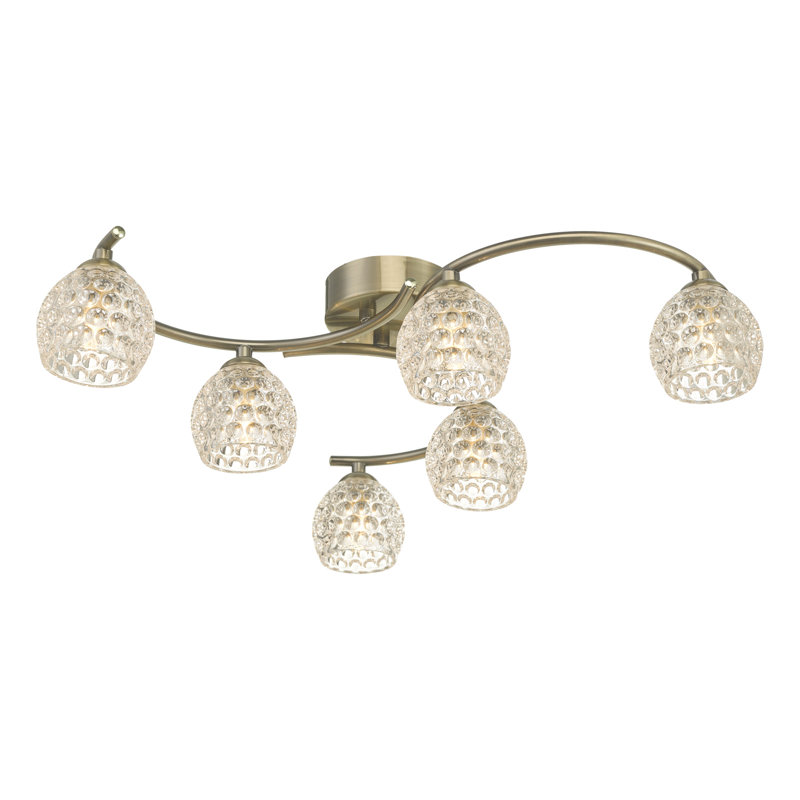 Osterman Semi Flush Mount, Antique Brass
