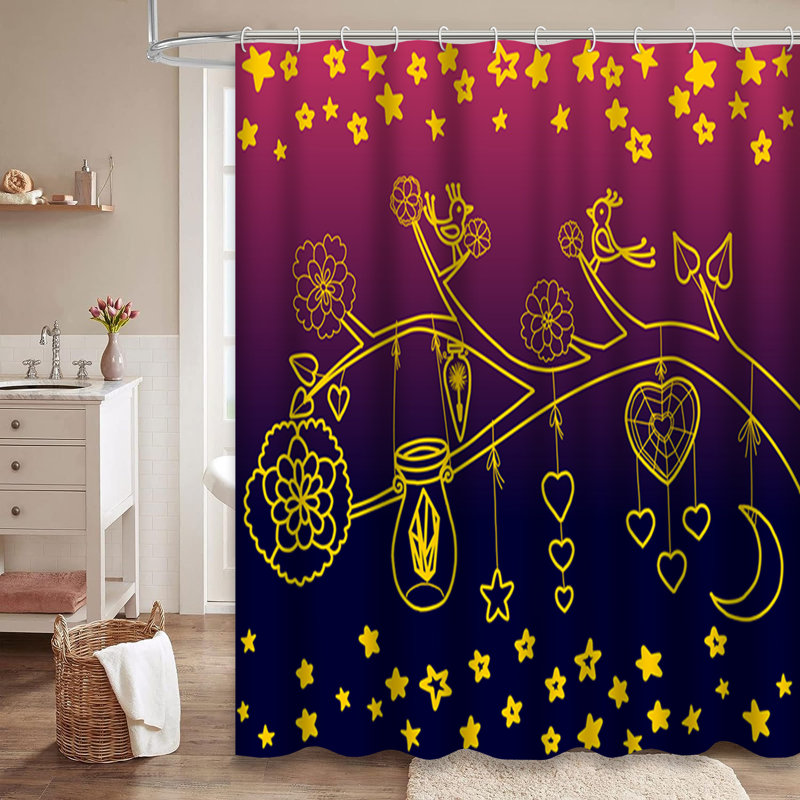Rideau de douche Dream Catcher Moon Birds, L 72 po x l 72 po