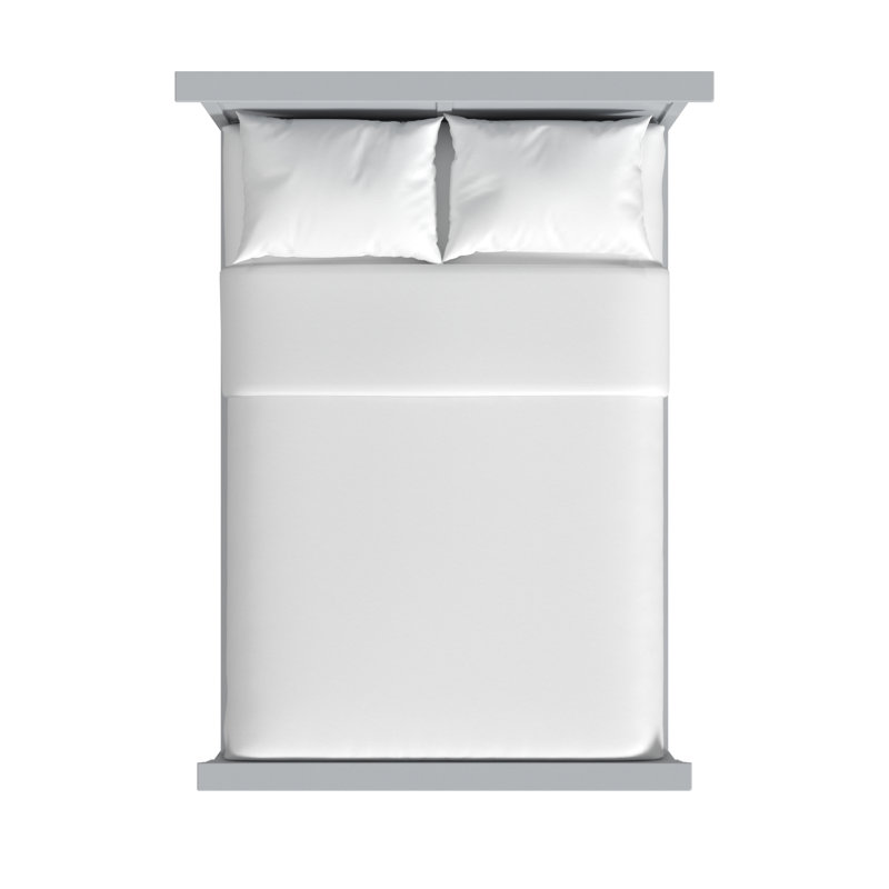 Ivancea Platform Bed, Full, Soft Gray
