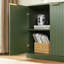 Buffet moderne ondulé avec contour incurvé, armoire de rangement à 4 portes