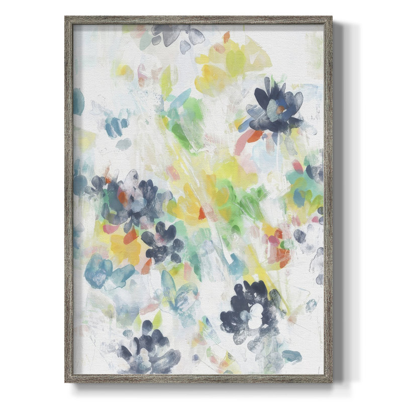 «Wall Flower Patterns I», reproduction encadrée - bois massif, H 15 po x l 12 po