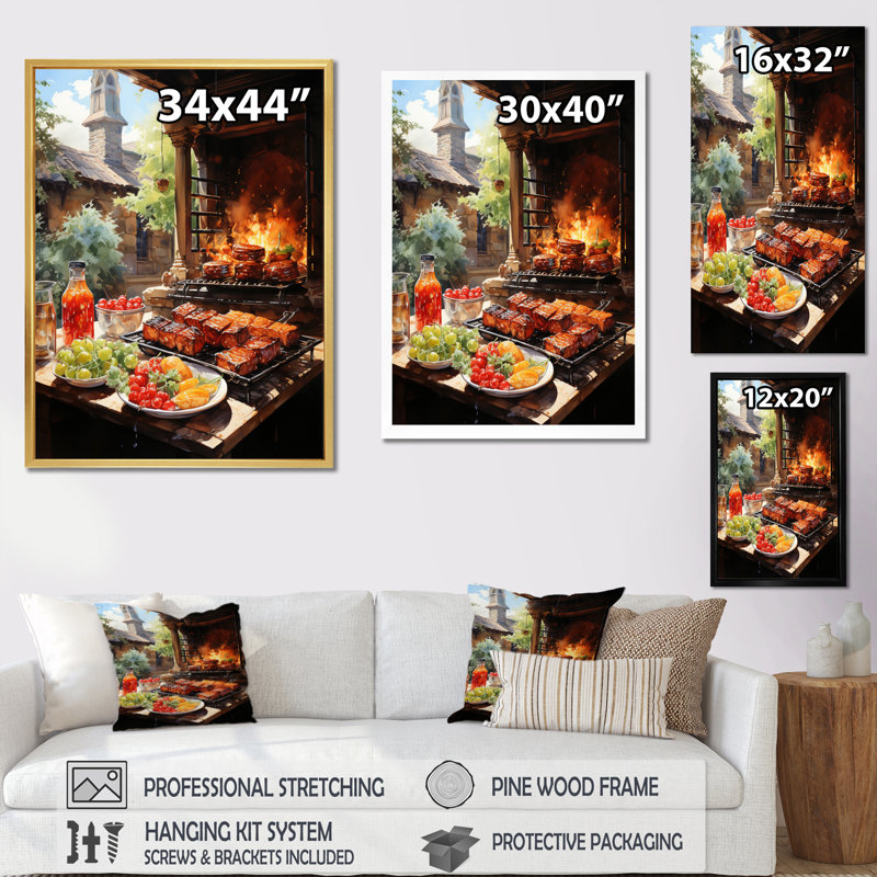 Barbecue Chesterstole, H 32 po x l 16 po x P 1 po, Toile tendue