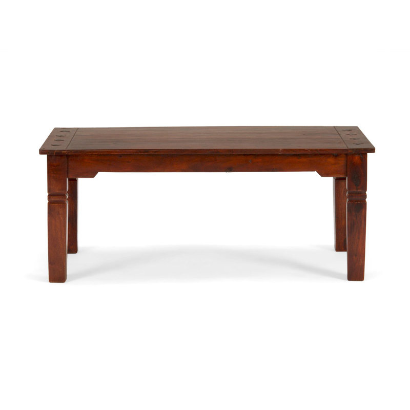 Eccles Solid Wood Four Leg Coffee Table, Brown