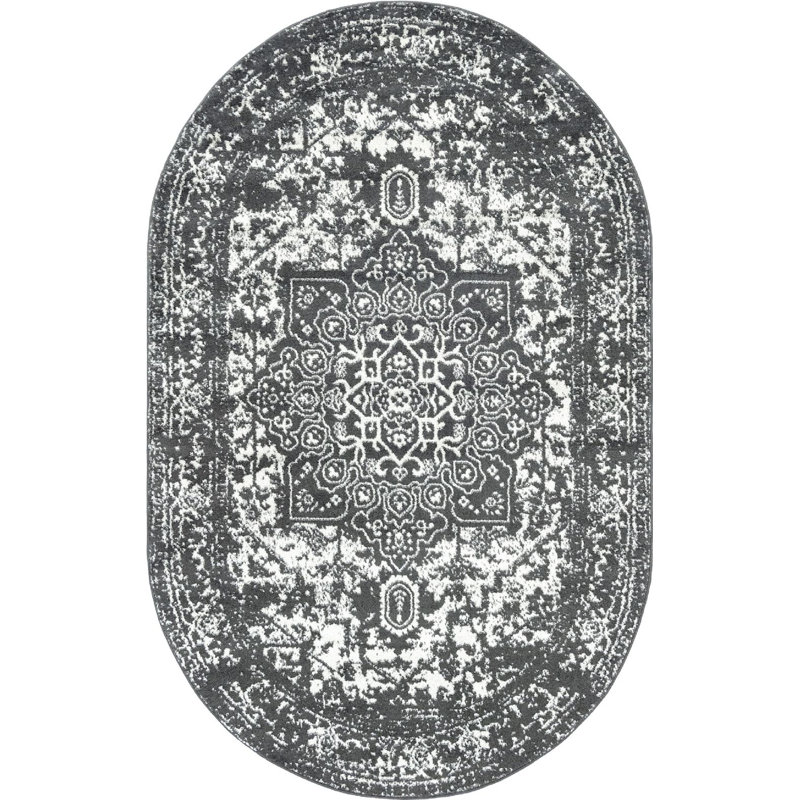 Endesha Oriental Indoor Rug, Oval 7'10" x 10'