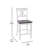 Commercial Grade Solid Wood Modern Farmhouse Cross Back Dining Stool with Footrest-236123762-218871162-218871157