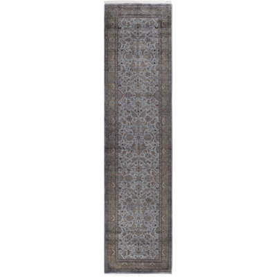 Huckaby One-of-a-Kind 2' 7" X 10' 5" Runner Wool Area Rug Gray