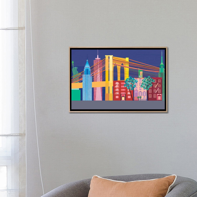 Iconic New York City by South Island Art - Gallery-Wrapped Canvas Giclée on Canvas, 45.72 cm H x 66.04 cm W x 4.445 cm D