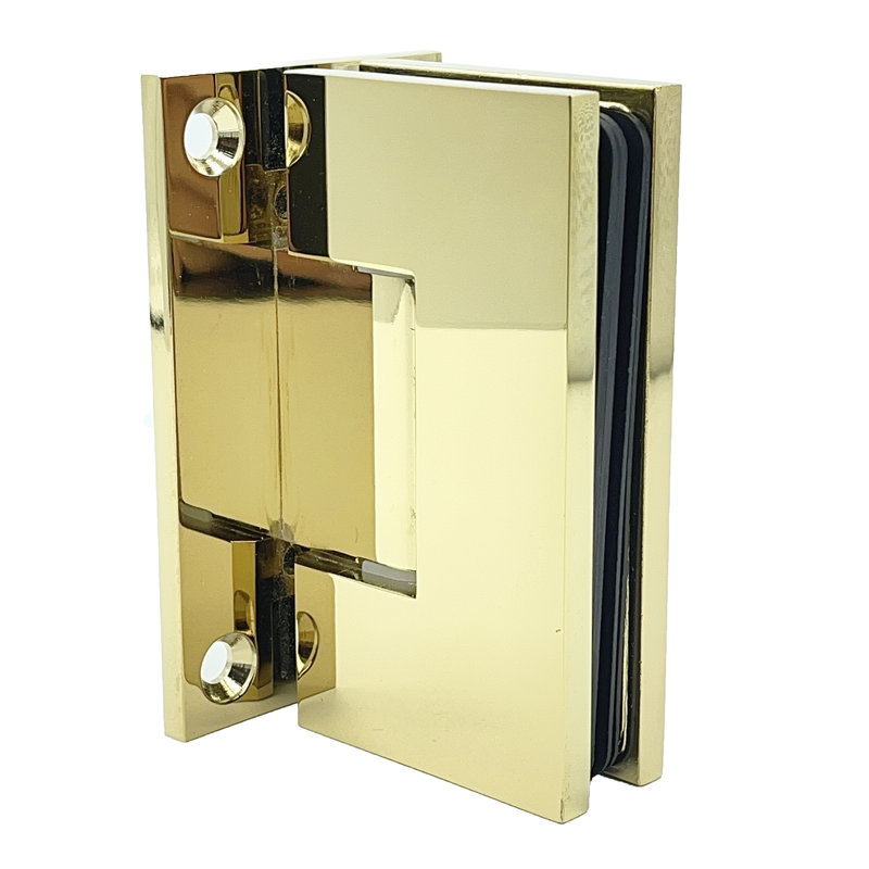 908CE35894A14DD5B0A1E026BA207381 Charnière de porte de douche à fixer au verre Maxum Series avec plaque arrière complète en laiton à vie