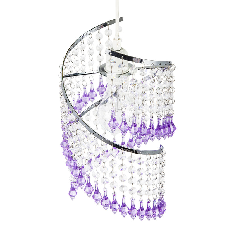 40cm H Acrylic Round Lamp Shade ( Slip-On ), Purple