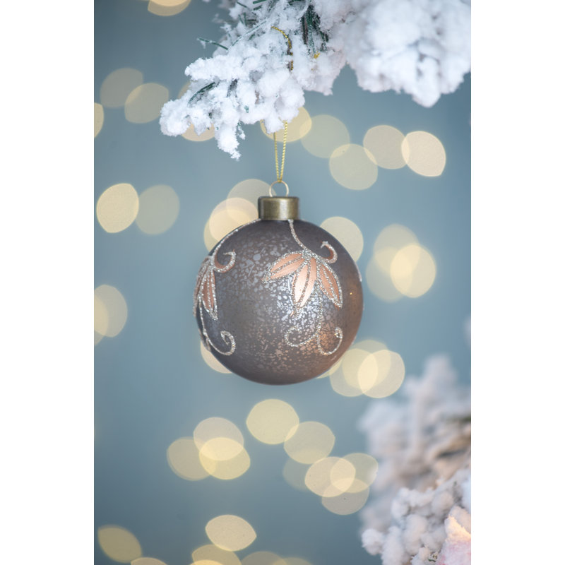 Ornement boule en verre, Argent argent, 12