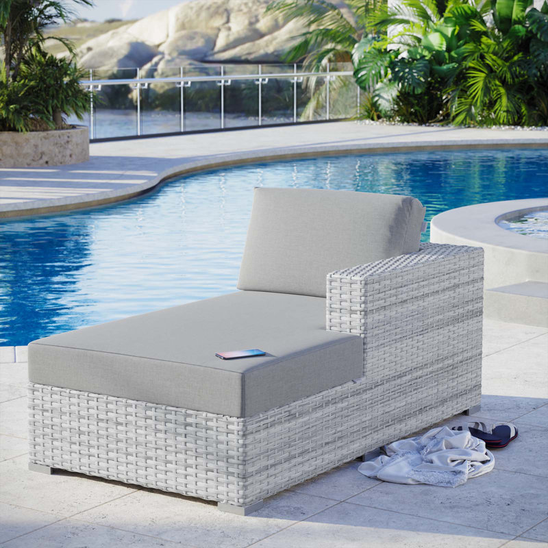 Modway Convene Outdoor Patio Right Chaise, Gray
