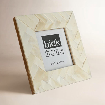 Vic Beige Bone Embossed Picture Frame