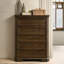 Ensemble de lit en bois avec commode, miroir, deux tables de chevet et commode Traditional-1151141959
