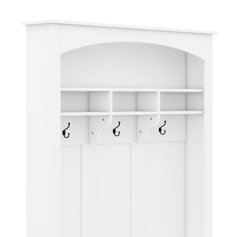 Portemanteau de 47,2 po de largeur avec banc et rangement pour chaussures, banc de rangement avec 3 crochets de suspension et espace ouvert, portemanteau rectangulaire