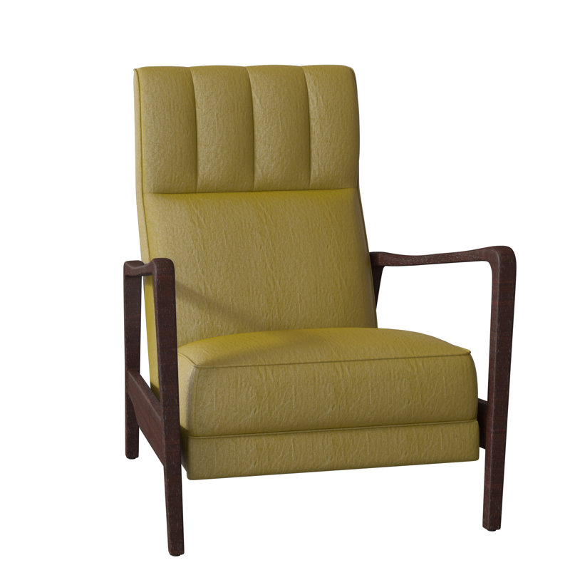 Wyndham 28.25" Wide Genuine Leather Manual Standard Recliner, Espresso, 1183 Dove