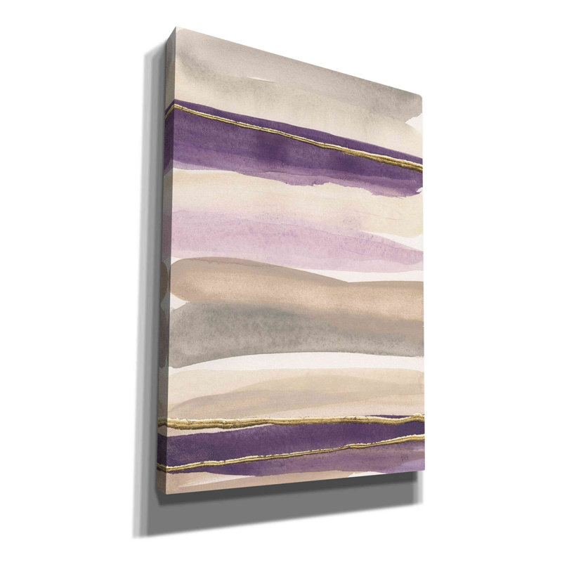 «Gilded Amethyst I Crop» par Chris Paschke, art mural sur toile, H 26 po x l 18 po x P 0,75 po