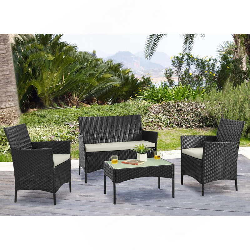 4-Piece Conversation Set, Cream