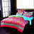 Colourful Boho Dream 7-Piece Bedding Set - Full Size Reversible Comforter, Sheets, and Pillowcases in Red and Blue Bohemian Style - Complete Bed in a Bag