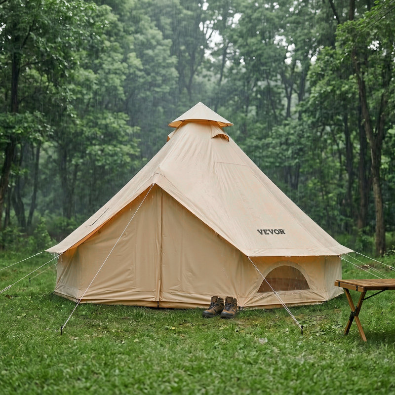 Tent, Light Beige, 220.1cm H x 299.9cm W x 299.9cm D
