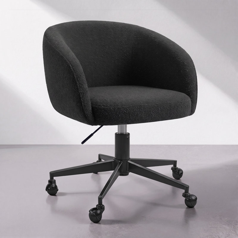 Chaise de bureau Bouclé, Noir