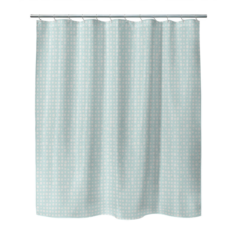 Assorted Dots Ultra-Thin Lightweight Shower Curtain, Blue/Light Blue