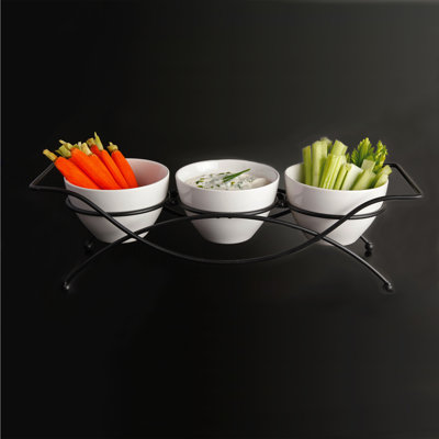 Gibson Gracious 4 Piece Condiment Server Set