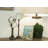 Fillable Glass Table Lamp with Linen Shade