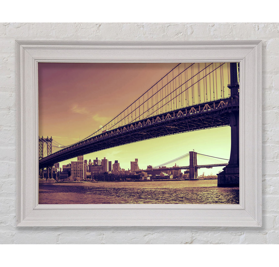 Bridges Of NYC - Einzelne Bilderrahmen Kunstdrucke